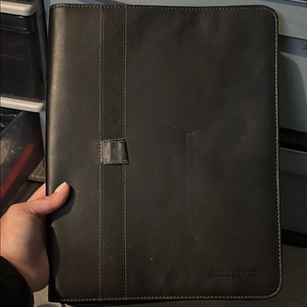 Day-Timer Black Faux Leather Planner